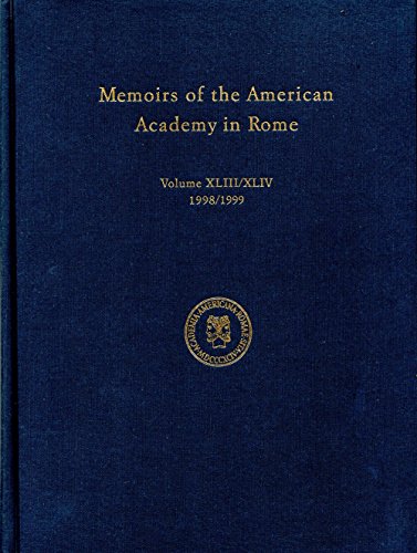 9781879549074: Memoirs of the American Academy in Rome v. 43 & 44 (The Memoirs of the American Academy in Rome)
