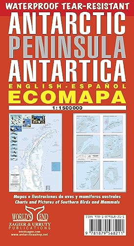 Stock image for Antarctic Peninsula Antartica - Ecomapa (English/Spanish Edition) for sale by London Bridge Books