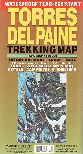 Imagen de archivo de Torres del Paine Waterproof Trekking Map (English/Spanish Edition) a la venta por Ergodebooks