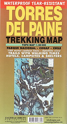 Stock image for Torres del Paine Waterproof Trekking Map (English/Spanish Edition) for sale by Ergodebooks