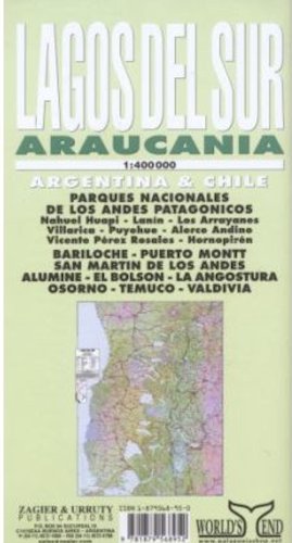 Stock image for Lagos Del Sur Araucania Map: Bariloche, Puerto Montt, Nahuel Huapi, Andes Patagonicos for sale by Revaluation Books