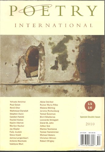 Beispielbild fr Poetry International 2010 (15/16 Special Double Issue) zum Verkauf von ThriftBooks-Atlanta