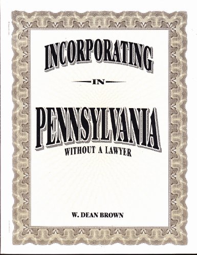 9781879760158: Incorporating in Pennsylvania Without a Lawyer