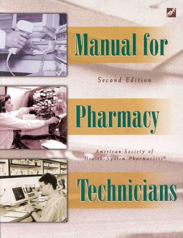 Imagen de archivo de Manual for Pharmacy Technicians a la venta por SecondSale