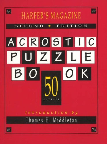 Harper's Magazine Acrostic Puzzle Book (9781879957237) by Middleton, Thomas H.