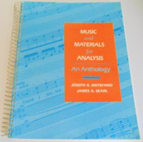 Imagen de archivo de Music and Materials for Analysis a la venta por Front Cover Books