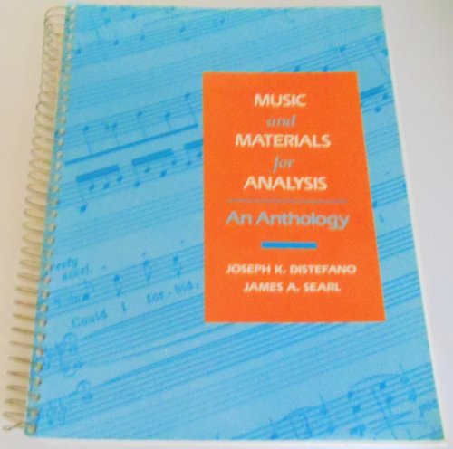 Stock image for Music and Materials for Analysis for sale by Front Cover Books