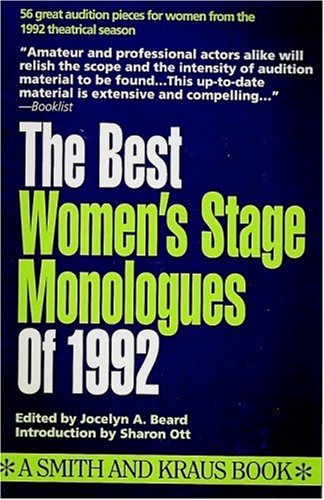 Imagen de archivo de The Best Women's Stage Monologues of 1992 a la venta por ThriftBooks-Dallas