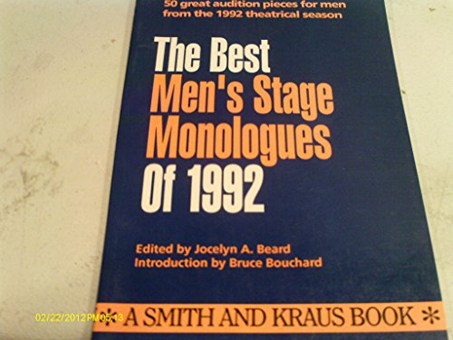 Stock image for The Best Men's Stage Monologues Of 1992 for sale by Better World Books