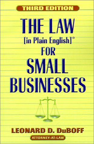 Beispielbild fr The Law (in Plain English) for Small Businesses zum Verkauf von Better World Books