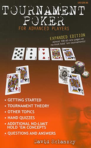 Imagen de archivo de Tournament Poker for Advanced Players a la venta por ThriftBooks-Atlanta