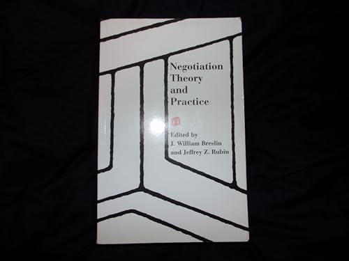 Beispielbild fr Negotiation Theory and Practice zum Verkauf von BookHolders