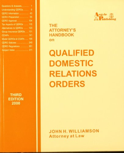 Stock image for Attorney's Handbook on Qualified Domestic Relations Orders for sale by HPB-Red