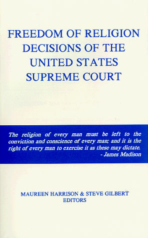 Beispielbild fr Freedom of Religion Decisions of the United States Supreme Court zum Verkauf von Better World Books