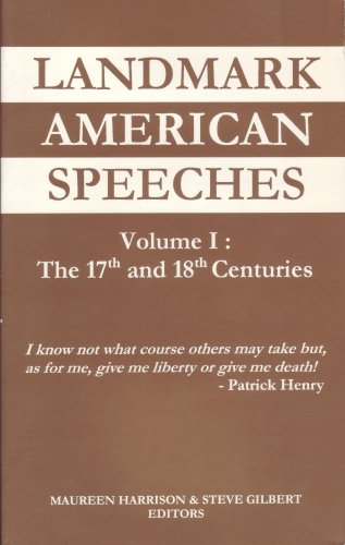 Beispielbild fr Landmark American Speeches: The 17th & 18th Centuries zum Verkauf von Wonder Book