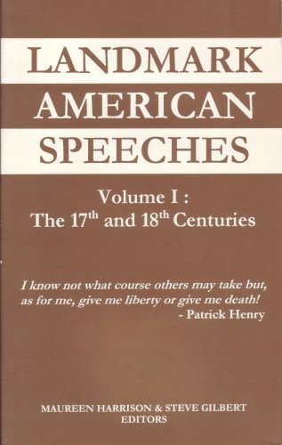 Imagen de archivo de Landmark American Speeches Vol. I : The 17th & 18th Centuries a la venta por Daedalus Books