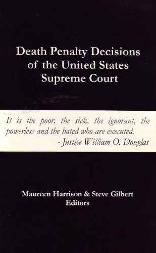 Imagen de archivo de Death Penalty Decisions of the United States Supreme Court a la venta por SecondSale