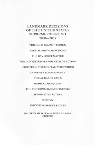Stock image for Landmark Decisions of the United States Supreme Court VII (Landmark Decisions of the United States Supreme Court) for sale by Ergodebooks