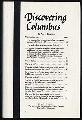 Beispielbild fr Discovering Columbus zum Verkauf von Books From California