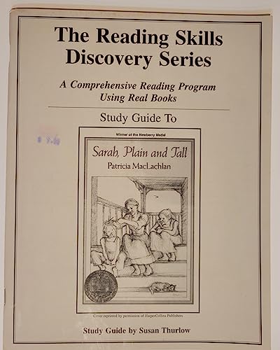 Stock image for Study Guide to Sarah, Plain and Tall (The Reading Skills Discovery Series: A Comprehensive Program Using Real Books) for sale by The Book Cellar, LLC