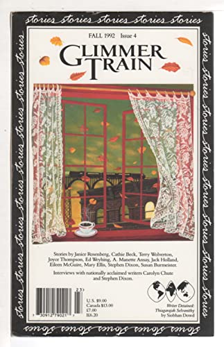 Beispielbild fr Glimmer Train Stories (Fall 1992, Issue 4) zum Verkauf von Vashon Island Books