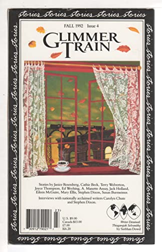 Stock image for Glimmer Train: Stories, Fall 1992, Issue 4 for sale by The Yard Sale Store