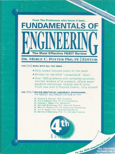 Beispielbild fr Fundamentals of Engineering : An Efficient Review for the Fundamentals of Engineering (FE-EIT) Exam and Excellent General Engineering Reference zum Verkauf von Better World Books