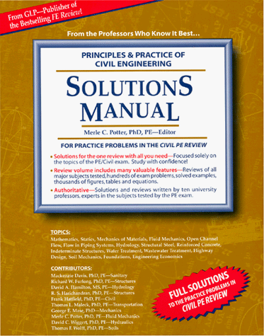 Stock image for Solutions Manual for "Principles & Practice of Civil Engineering Review" for sale by HPB-Red