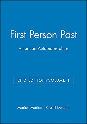 Imagen de archivo de First Person Past: American Autobiographies, Volume 1 a la venta por Better World Books