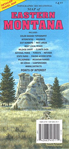 9781881262251: Eastern Montana Topographic Recreational Map