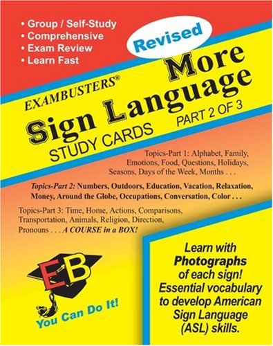 Exambusters More Sign Language Study Cards Part 2 of 3