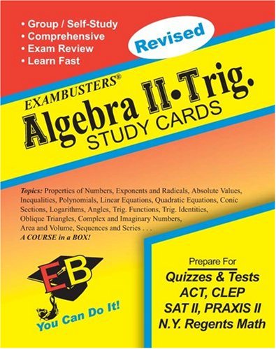 9781881374893: Exambusters Algebra 2-trig. Study Cards