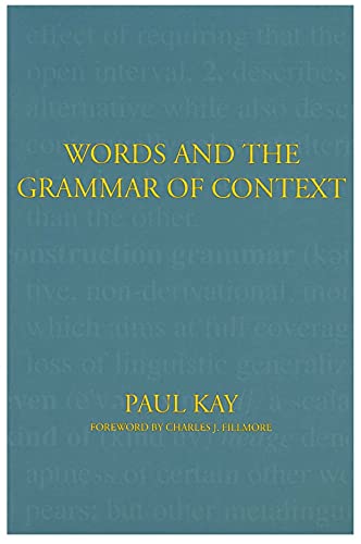 Beispielbild fr Words and the Grammar of Context (Volume 40) (Lecture Notes) zum Verkauf von Phatpocket Limited