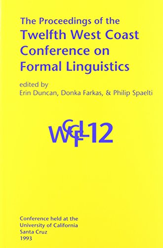 9781881526339: The Proceedings of the Twelfth West Coast Conference on Formal Linguistics (Center for the Study of Language and Information - Lecture Notes)