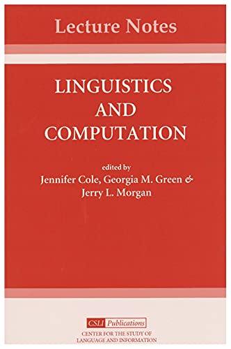 Beispielbild fr Linguistics and Computation zum Verkauf von Anybook.com