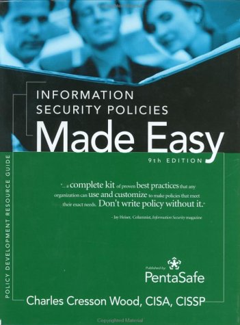 Beispielbild fr Information Security Policies Made Easy Version 9 zum Verkauf von HPB-Red