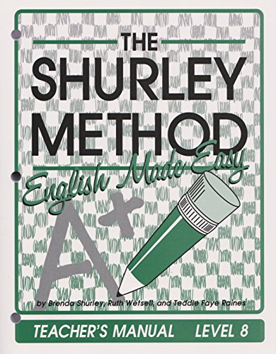 Stock image for The Shurley Method, English Made Easy, Teacher's Manual, Level 8 for sale by SecondSale