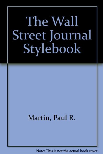 Imagen de archivo de The Wall Street Journal Stylebook a la venta por Wonder Book