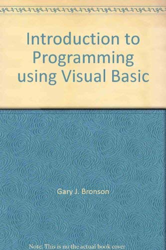 Stock image for Visual Basic: Introduction to Programming Using Visual Basic 5 for sale by BookDepart