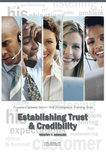 Stock image for Establishing Trust & Credibility: Pinpoint Customer Service Skill Development Training Series for sale by Revaluation Books