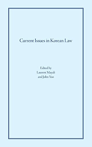 9781882239221: Current Issues in Korean Law