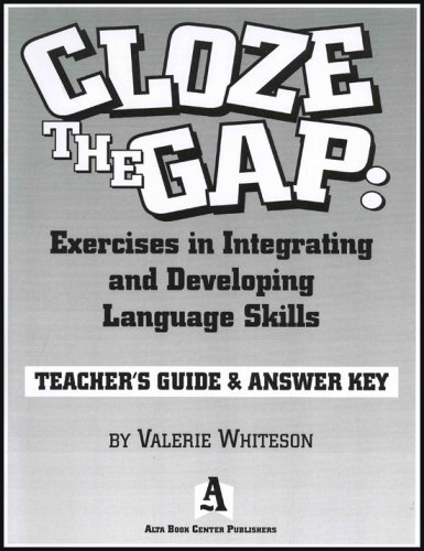 Cloze the Gap Teacher Guide Revised Edition (9781882483266) by Whiteson, Valerie