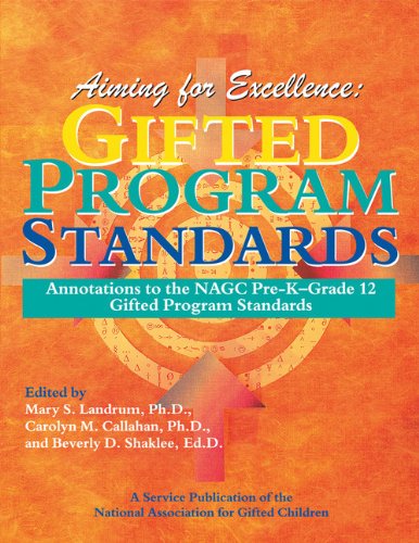 Beispielbild fr Aiming for Excellence - Gifted Program Standards zum Verkauf von Better World Books