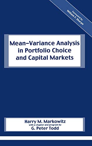 Beispielbild fr Mean-variance analysis in portfolio choice and capital markets. Ex-Library. zum Verkauf von Yushodo Co., Ltd.