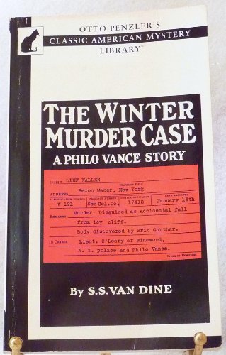 Imagen de archivo de The Winter Murder Case: A Philo Vance Story (Otto Penzler's Classic American Mystery Library) a la venta por Books From California