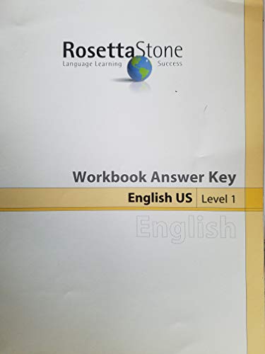 Stock image for THE ROSETTA STONE LANGUAGE LIBRARY, ENGLISH 1 WORKBOOK, ANSWER KEY for sale by mixedbag