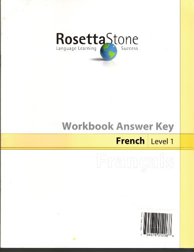 Immagine dell'editore per Rosetta Stone: French Level 1 Workbook Answer Key venduto da Allied Book Company Inc.