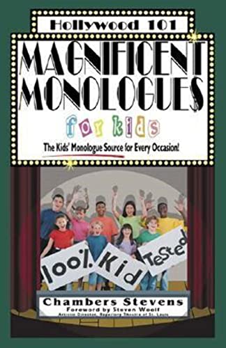 Stock image for Magnificent Monologues for Kids (Hollywood 101) for sale by Open Books