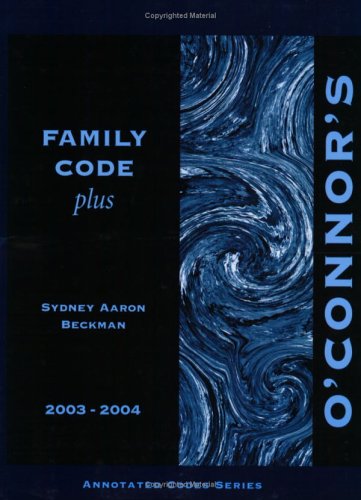 Imagen de archivo de O'Connor's Family Code Plus 2003-2004 a la venta por HPB-Red