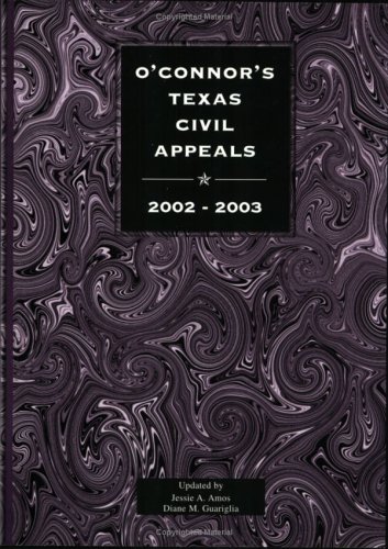 Stock image for O'Connor's Texas Civil Appeals 2002-2003 for sale by HPB-Red